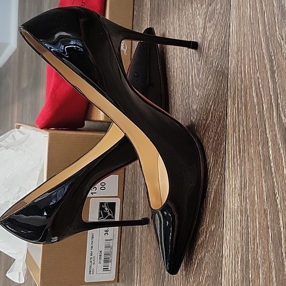 Christian Louboutin Black Patent Heels - Picture 2 of 8